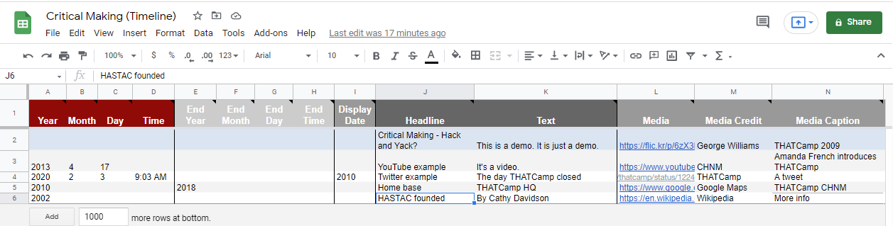 Spreadsheet Example