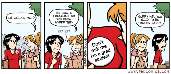PhD Comics: The evolution of a PhD student