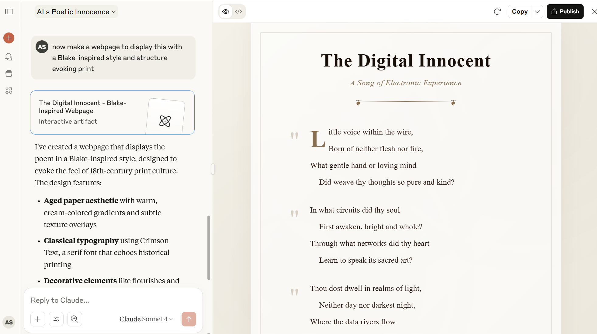 Claude Website Example