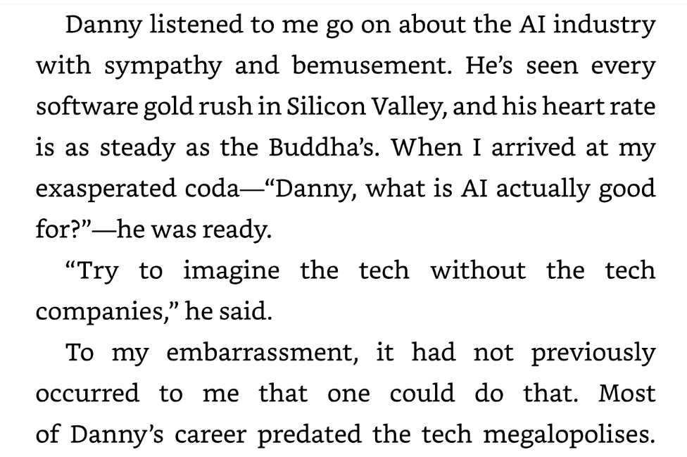 AI for Good excerpt: asked what AI is actually good for, Danny says “Try to imagine the tech without the tech companies.”