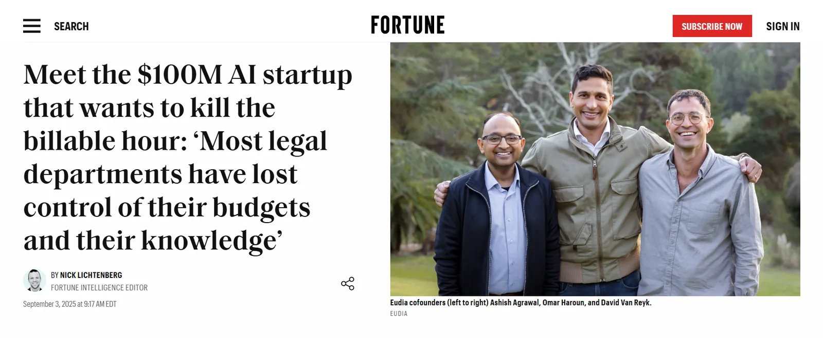 Legal-tech AI article